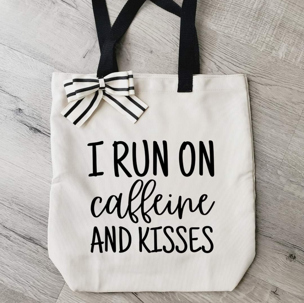 Caffeine and Kisses Mom Tote